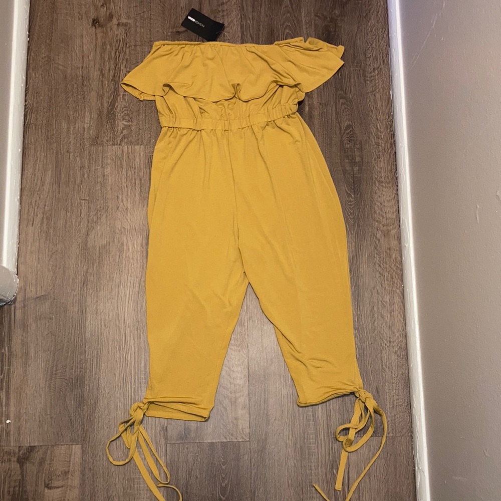 Mustard Ruffle Jumpsuit